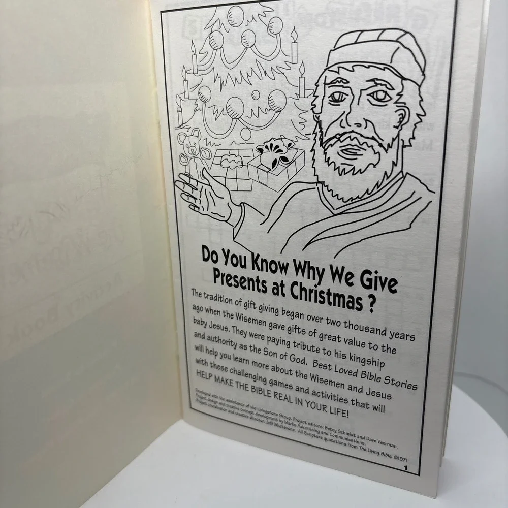 Bible‎ Stories The Story of the Wisemen Activity Book Christmas Puzzles Coloring